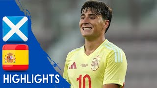 Scotland vs Spain  All Goals amp Highlights  U21 Euro Qualifying 692024 [upl. by Natalya]