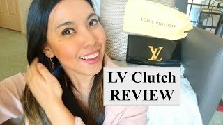 Louis Vuitton Clutch Review  What Fits [upl. by Ludie]