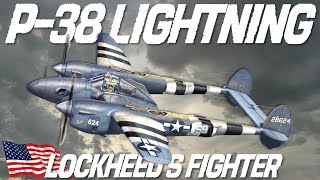 P 38 Lightning  Lockheed singleseat twin pistonengined fighter aircraft  Upscaled Video [upl. by Marolda563]