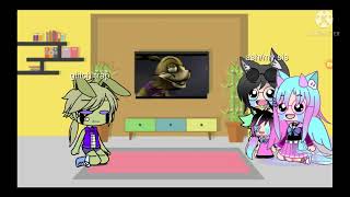 me and ash and lil ollie and glitchtrap react to glitchtrap meets vanny [upl. by Ardnauqal]