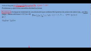 Problemas y ejercicios resueltos de disoluciones 03 [upl. by Luar]