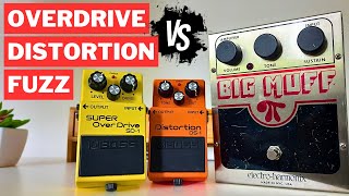 Overdrive Distortion and Fuzz Differences Explained  EASY Beginners Guide [upl. by Cohla]