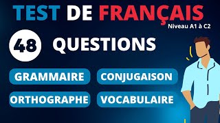 Test de niveau de français  A1 à C2 grammaire conjugaison orthographe vocabulaire [upl. by Draude843]