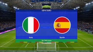 HISZPANIA  WŁOCHY EURO 2024  SYMULACJA skrót [upl. by Burnaby945]