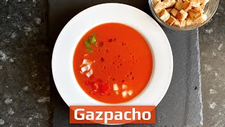 Authentic andalusian Gazpacho recipe Spanish Gazpacho soup recipe [upl. by Lebatsirhc]