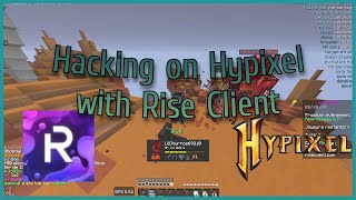 Hacking on Hypixel With Rise Client  Skywars [upl. by Strawn]