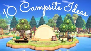 10 Campsite Build Ideas  Animal Crossing New Horizons [upl. by Demodena]