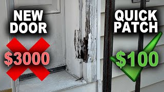 How to Repair Rotted Door Frame and Trim on Exterior Door [upl. by Izaak520]