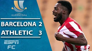 Athletic Bilbao pull off EPIC comeback vs Barcelona to win Spanish Supercopa  ESPN FC Highlights [upl. by Thurmond]