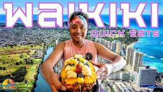 BEST Quick Eats in WAIKIKI  Hawaii Food Tour 2023 [upl. by Asare]