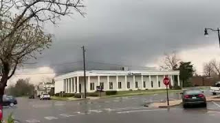 Tornado near Trustmark Bank in Demopolis Alabama [upl. by Zelten524]