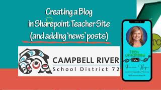 Creating a Blog on Sharepoint Teacher Site [upl. by Ttsepmet]