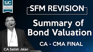 Summary of Bond Valuation  SFM Revision  CA Final  CMA Final  CA Satish Jalan  SJC [upl. by Nohsar]