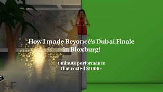 How I made Beyoncés Dubai Performance in Bloxburg  ChristianTube [upl. by Doretta]