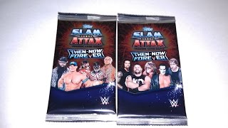 2 Booster Slam Attax Then Now Forever WWE Karten öffnen opening Topps [upl. by Hailed]