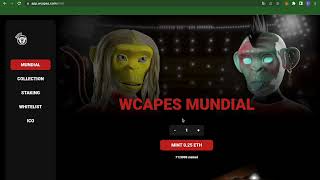 ⚽🐒 MINT WCAPES NFT MUNDIAL Tutorial in Italiano [upl. by Trebma]