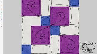 Free Motion Quilting Ideas for a Disappearing Nine Patch Block Variation 3 [upl. by Navannod824]