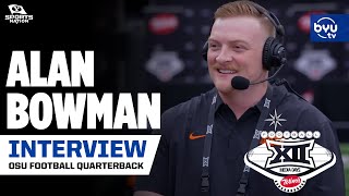 Alan Bowman talks OSUs 3 ranking at Big 12 Media Days [upl. by Weir]