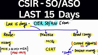 LAST 15 days CSIR SOASO Exam 2023  Plan Like This Only  IAS PCS Simplified [upl. by Ahsieym]