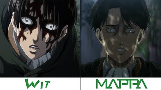 Levi VS Zeke Round 2  Wit Studio VS MAPPA  Attack on Titan 4 Season [upl. by Ellehcem]