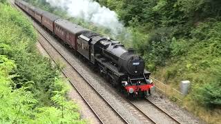 Black 5  44871 TnT 47812 The West Somerset Steam Express  Bratton  100824 [upl. by Sanbo]