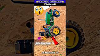 TRACTOR ACCIDENT 3 😭🥵 trending youtubeshorts tractor shorts [upl. by Ayotal]