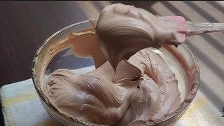 2 Ingredients Chocolate Whipped Cream Frosting [upl. by Newg]