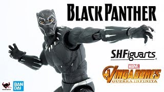 Pantera Negra  Black Panther SH Figuarts Review action figure filme Vingadores Guerra Infinita [upl. by Griff]