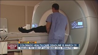 Colorado health care deadline is March 31 [upl. by Eeral]