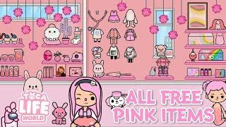 ALL FREE PINK ITEMS IN TOCA LIFE WORLD 😍💕  Toca Boca  NecoLawPie [upl. by Stevy749]