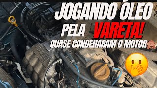 Fiat Palio MOTOR JOGANDO ÓLEO pela VARETA de nível de óleo do motor VEJA O QUE ERA [upl. by Emilia]