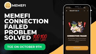 MemeFi Connection Failed Problem Solved [upl. by Ramed214]