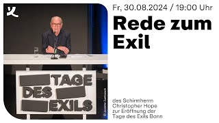 Rede zum Exil von Christopher Hope 2024 [upl. by Ephraim99]