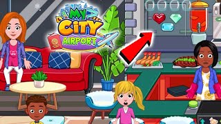 My City  Airport  How to Unlocked this Bar Secret [upl. by Yramanna]