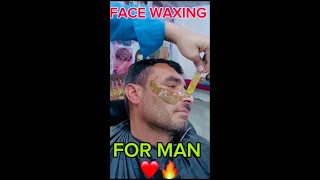 FACE WAXING FOR MAN ❤️FULL TUTORIAL 🔥 [upl. by Emory]