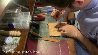 Handcrafting a minimalist kangaroo leather watch strap [upl. by Noiek195]