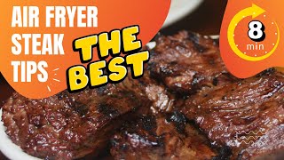 How To Make Marinated Steak Tips In Air Fryer Super Easy and Tender Bites [upl. by Llehsyar263]