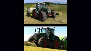 LU Öxle  Heu pressen mit Fendt 824 und Fendt 818 [upl. by Naget]