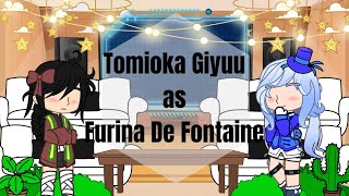 Hashiras react to Giyuu as Furina  Gender Bend AU  Please Read The Description [upl. by Ocirred932]