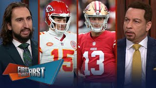 Patrick Mahomes replaced atop Mahomes Mountain Purdy amp Browning ascend  NFL  FIRST THINGS FIRST [upl. by Ammeg79]