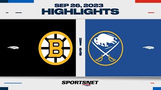 NHL PreSeason Highlights  Bruins vs Sabres  September 26 2023 [upl. by Llennaj]