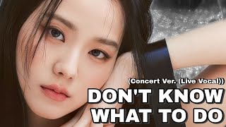 Dont Know What To Do BLACKPINK Concert Ver Live Vocal [upl. by Arahat838]