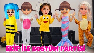 ELİF KOMŞU EKİBİ İLE KOSTÜM PARTİSİ YAPTI  PİŞTİ OLDU  بابا جاب لي بالون  جنى مقداد  طيور بيبي [upl. by Gibson]