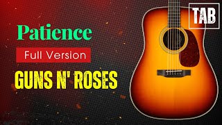 Patience  Guns N Roses  TAB  Chords  SUPER EASY Fingerstyle [upl. by Airuam316]