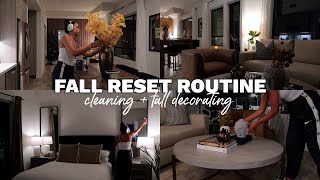 fall reset vlog cleaning  fall decorating [upl. by Enorej]