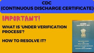 CDC Application Under Verification Process Issue How to Resolve [upl. by Imac]