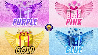 Choose Your Gift from 4Boxes 🎁😍💜🩷💛🩵4 giftbox challenge4giftbox pickonekickonegame wouldyourather [upl. by Imrots]