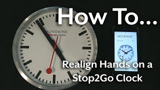 Mondaine Stop2Go Clock HOW TO Realign the Hands [upl. by Nakeber]