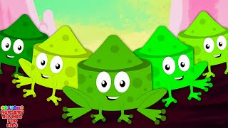 Five Little Speckled Frogs Nursery Rhyme for Kids by Crayons [upl. by Cud196]