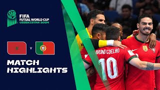 HIGHLIGHTS Morocco v Portugal  FIFA Futsal World Cup Uzbekistan 2024 [upl. by Kisung]